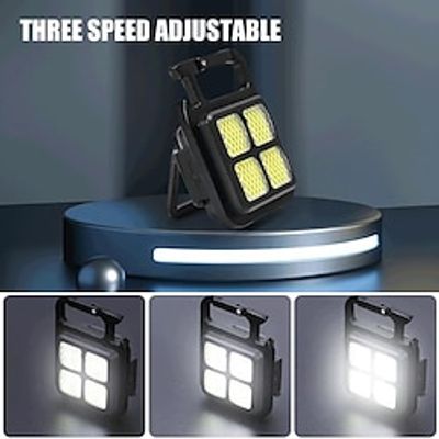 Mini Portable LED Keychain Flashlight, COB Work Light, USB Charging Strong Magnetic Light, Suitable for Outdoor Camping, Exploration, and Hiking Lightinthebox