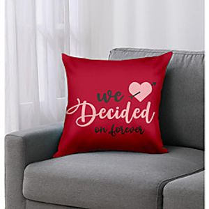 Letter Double Side Cushion Cover 1PC Soft Decorative Square Throw Pillow Cover Cushion Case Pillowcase for Bedroom Livingroom Superior Quality Machine Washable Outdoor Cushion for Sofa Couch Bed Chair Red miniinthebox