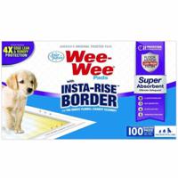 Four Paws Wee-Wee Insta-Rise Border Pad, 100 Pack