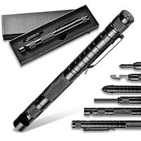 Tactical Pen Tool Tactical Ballpoint Pen Self-Defence Tools Whistle Steel Head Compass Pen for Women and Men as Gifts Lightinthebox - thumbnail
