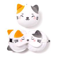 Puckator Lola The Cat Plush Travel Pillow & Eye Mask