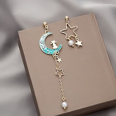 1 Pair Stud Earrings Drop Earrings For Women's Formal Wedding Gift Alloy Drop Fashion Moon Sweet Heart Lightinthebox