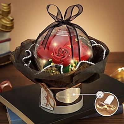 Rose Flowers Building Set 305Pcs Office Home Flowers Decor Building Kits Botanical Collection Building Toys Best Gifts for Kids Adults Girls Women for Valentine's Day Lightinthebox