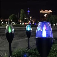 Outdoor Garden Solar Lights Colorful LED Lawn Candle Night Light Colorful Decoration For Outdoor Deck Patio Balcony Lawn Lamp 1X 2X miniinthebox - thumbnail