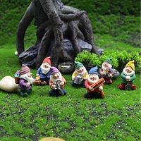 Set of Seven Dwarf Figurines - Home and Garden Décor, Perfect for Pot Decoration, Resin Craftsmanship Collection Lightinthebox