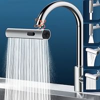 Faucet accessory - Waterfall Kitchen Tap Universal Bathroom Kitchen Faucet Multi Function 4 in 1 360 Swiveling Sprayer Head Filter Lightinthebox - thumbnail