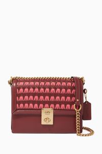 Hutton Woven Leather Shoulder Bag
