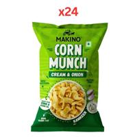 Makino Corn Munch Cream & Onion 150g (Pack Of 24)