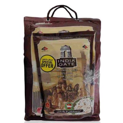 Indiagate Classic Basmati Rice, 5Kg + 1Kg (Free)