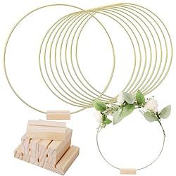 Golden Iron Ring Wedding Wreath Props Dining Table Center Ornaments Iron Art Dream Catching Net Decoration Wreath Lightinthebox