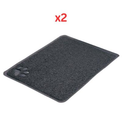Trixie Anthracite PVC Litter Tray Mat For Cats - 37X45cm (Pack of 2)