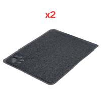 Trixie Anthracite PVC Litter Tray Mat For Cats - 37X45cm (Pack of 2)
