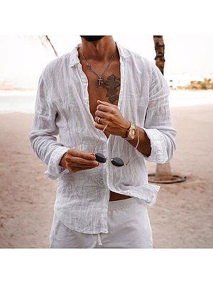 Vacation Regular Fitted Linen Shirt