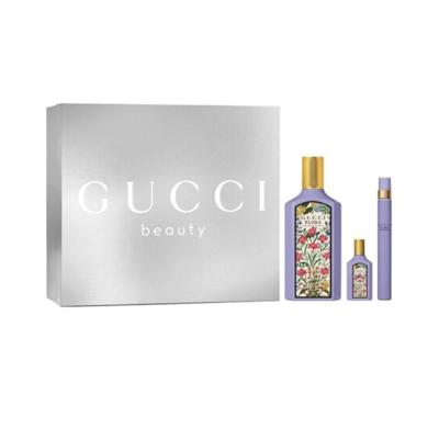 Gucci Flora Gorgeous Magnolia 3Pcs (W) Edp 100Ml + Edp 5Ml + Edp 10Ml Set
