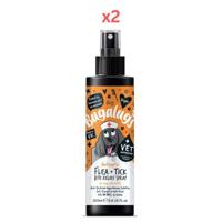 Bugalugs Antiseptic Flea & Tick Bite Relief Spray 200ml (6.8 Fl Oz) (Pack of 2)