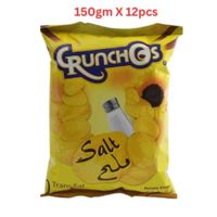 Crunchos Natural Chips Salt, 40g - Carton of 50 Packs