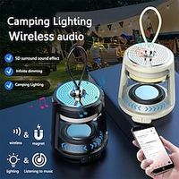 Portable Camping Outdoor Speakers Wireless Bluetooth 5.0 Speakers 360  Sound Rechargeable Tent Chandeliers Hiking Three Color Temperatures Adjustable  1PC Lightinthebox - thumbnail