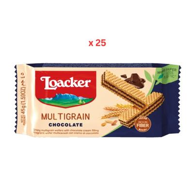 Loacker Multigrain Chocolate Wafer, 25X45G