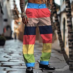 DopamineHoliday X Kris Lee Men's Color Blocking Dress Pants Waist Elasticity Trousers Lightinthebox