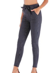 Fashionable printed striped trousers