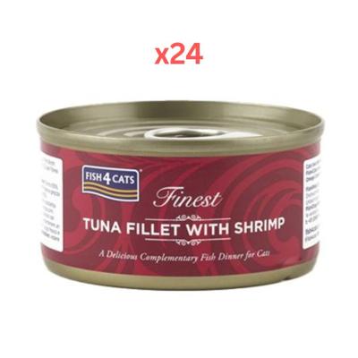 Fish4Cats Finest Tuna Fillet With Shrimp Wet Cat Food 24X70g Fish4Cats Finest Tuna Fillet With Shrimp Wet Cat Food 24X70g