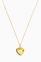 "Hob/ Love" Heart Pendant with Citrine in 18kt Yellow Gold "Hob/ Love" Heart Pendant with Citrine in 18kt Yellow Gold