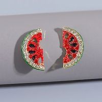 1 Pair Stud Earrings For Women's Party Evening Street Date Plastics Watermelon Lightinthebox - thumbnail