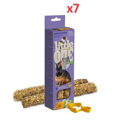 Little One Sticks For Guinea Pigs, Rabbits, Degus And Chinchillas With Herbs And Flowers 2x55g (Pack Of 7) Little One Sticks For Guinea Pigs, Rabbits, Degus And Chinchillas With Herbs And Flowers 2x55g (Pack Of 7)
