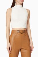 Logo Knit Cropped Top - thumbnail