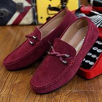 Men's Loafers  Slip-Ons Moccasin Comfort Loafers Plus Size Walking Casual Daily Leather Comfortable Booties / Ankle Boots Loafer Black Red Blue Spring Fall miniinthebox - thumbnail