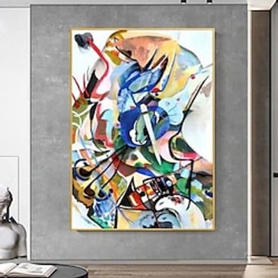Abstract Wassily Kandinsky Famous Cavans Painting Hand-painted Wall Art Picture for Living Room Home Decor No Frame miniinthebox Abstract Wassily Kandinsky Famous Cavans Painting Hand-painted Wall Art Picture for Living Room Home Decor No Frame miniinthebox
