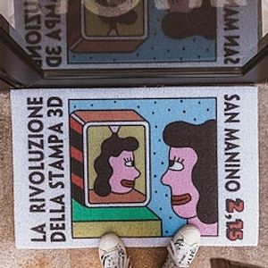 Cartoon Abstract Entry Mat Floor Mat Entry Door Household Rub Soil Scraping Mud Door Mat Entry Non-slip Silk Circle Foot Mat miniinthebox