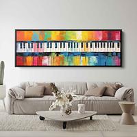 Hand painted Abstract Colorful Piano Keys Oil Painting Textured Painting Canvas Painting best Gift For Pianist Gift For Musician oil painting still life oil painting Lightinthebox