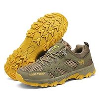 Men's Sneakers Hiking Shoes Sports  Outdoors Sporty Low-Top Breathable Hiking Walking Round Toe EVA TPR PU Leather Summer Spring Black Dark Gray Khaki Lightinthebox - thumbnail