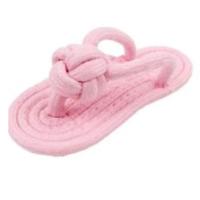 For Pet Slipper Shaped Natural Cotton Chew Toys For Dogs - Pink