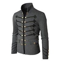 Prince Aristocrat Plus Size Retro Vintage Medieval Spring Fall  Winter Coat Masquerade Men's Adults' Costume Vintage Cosplay Queen's Platinum Jubilee 2022 Elizabeth 70 Years Long Sleeve Coat Carnival Lightinthebox - thumbnail