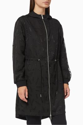 Parka Coat in Burnout Tulle Parka Coat in Burnout Tulle