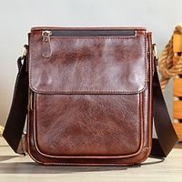 Men's Genuine Leather Crossbody Bag Large Capacity Multifunctional Top Layer Cowhide Shoulder Bag Fashion Men's Retro Crossbody Bag Lightinthebox