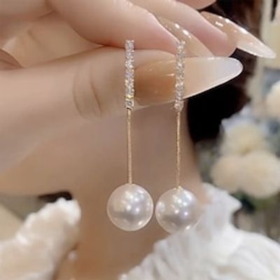 Women's Stud Earrings Drop Earrings Hoop Earrings Geometrical Drop Vintage Stylish Simple Luxury Elegant Imitation Pearl Earrings Jewelry Gold For Party Street Daily Holiday Festival 1 Pair Lightinthebox