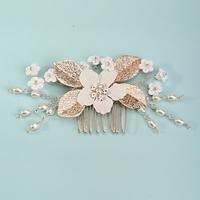 Hair Combs Headdress Imitation Pearl Rhinestone Wedding Cocktail Luxury Retro With Rhinestone Faux Pearl Headpiece Headwear Lightinthebox