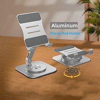 Aluminum Alloy 360 Degree Rotating Phone Holder Foldable Portable Stand Tablet Support For Smartphone Bracket Lightinthebox - thumbnail