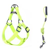 Helepet Round Dog Leash Harness Lemon Large