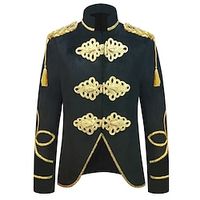 Men's Fashion Party Blazer Jacket Regular Tailored Fit Printing Black Red Dark Blue 2023 Lightinthebox - thumbnail