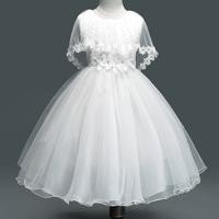 White Lace Flower Girl Dresses - thumbnail