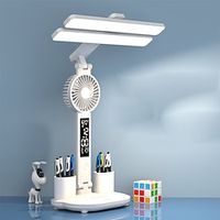 Eye Protection Desk Lamp Led Fan Foldable Charging Learning Student Dormitory Intelligent Desk Lamp Bedroom Reading Desk Desk Desk Lamp Lightinthebox