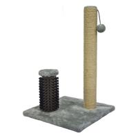 Flamingo Fico Cat Scratching Tree With Soft Brush - Grey