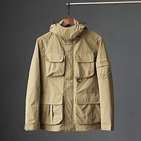 Men's Hiking Jacket Winter Outdoor Waterproof Windproof Warm Breathable Jacket Top Full Length Hidden Zipper Ski  Snowboard Fishing Climbing Black Army Green Dark Navy Khaki Lightinthebox - thumbnail