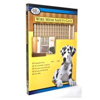 Four Paws Safety Gate Tall Wood Frame W/Coated Wire 29.5-50Inch  X 32 inch