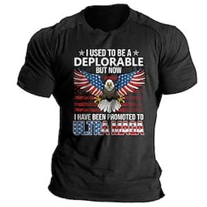 Men's T shirt Tee Graphic Tee Funny Cotton Blend eagle Prints Crew Neck Black Blue Army Green Gray Casual Daily Short Sleeve Print Clothing Apparel Vintage Sports Lightinthebox