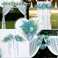 1PC Bohemian wedding Flowers Simulated Blue Rose Wreath Suitable For Wedding Valentine's Day Party Scenes Home And Commercial Center Decoration miniinthebox